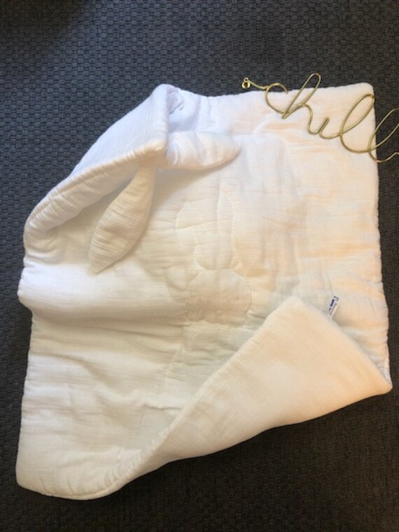 Couverture Bébé Lapin Hiver Gaze de Coton-Fait Main