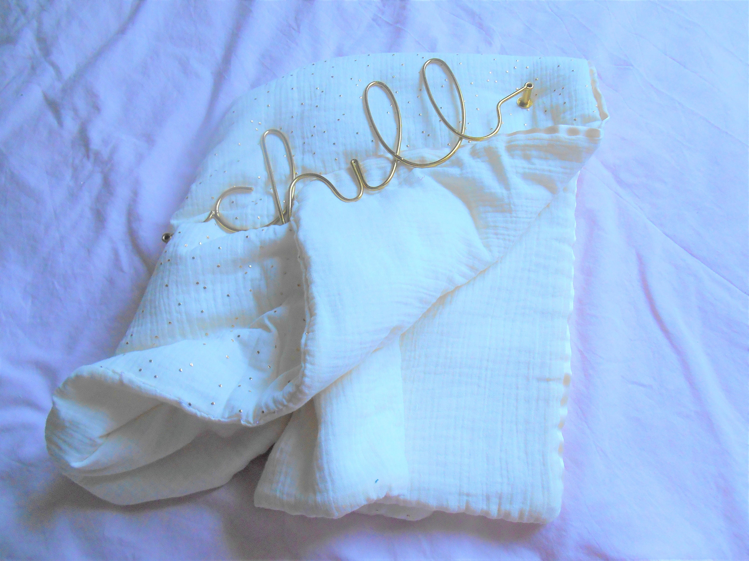 Couverture Bébé Hiver -Fait Main-Gaze de Coton