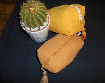 Toiletry bag 100% cotton gauze