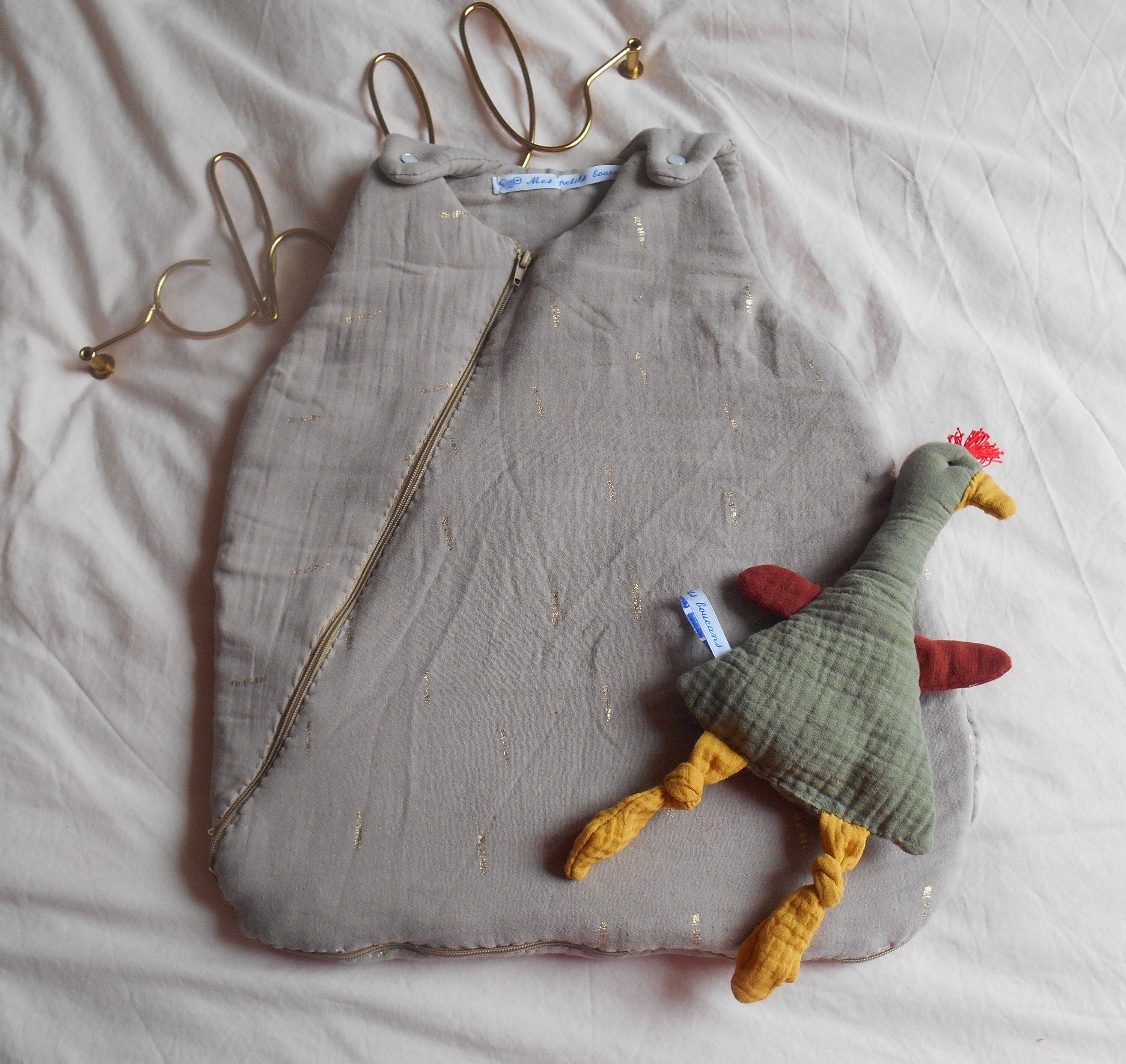 Gigoteuse Hiver-Gaze de Coton Fait Main | 0 à 3 Mois