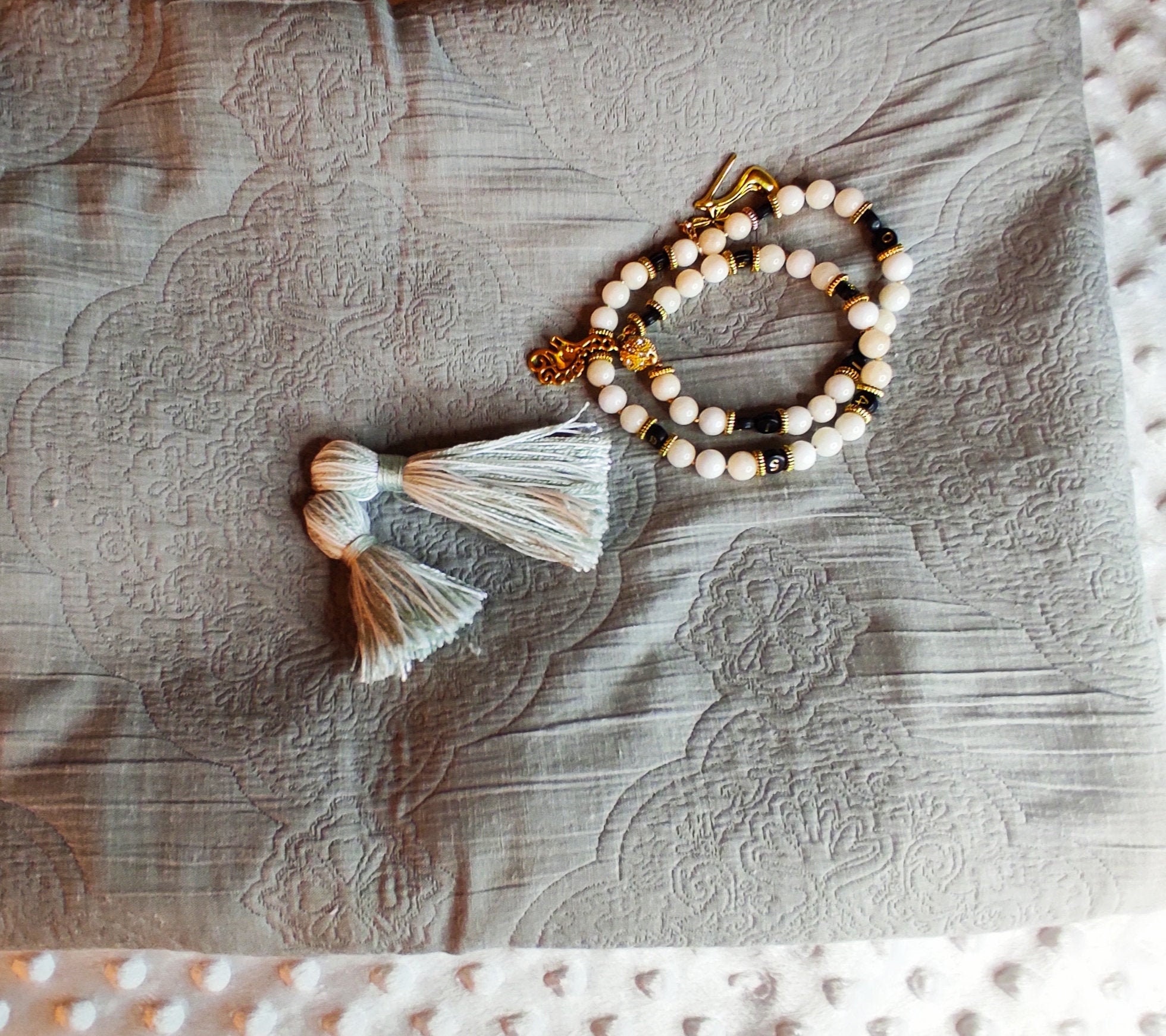 Couverture Bébé Hiver-Façon Boutis - Fait Main