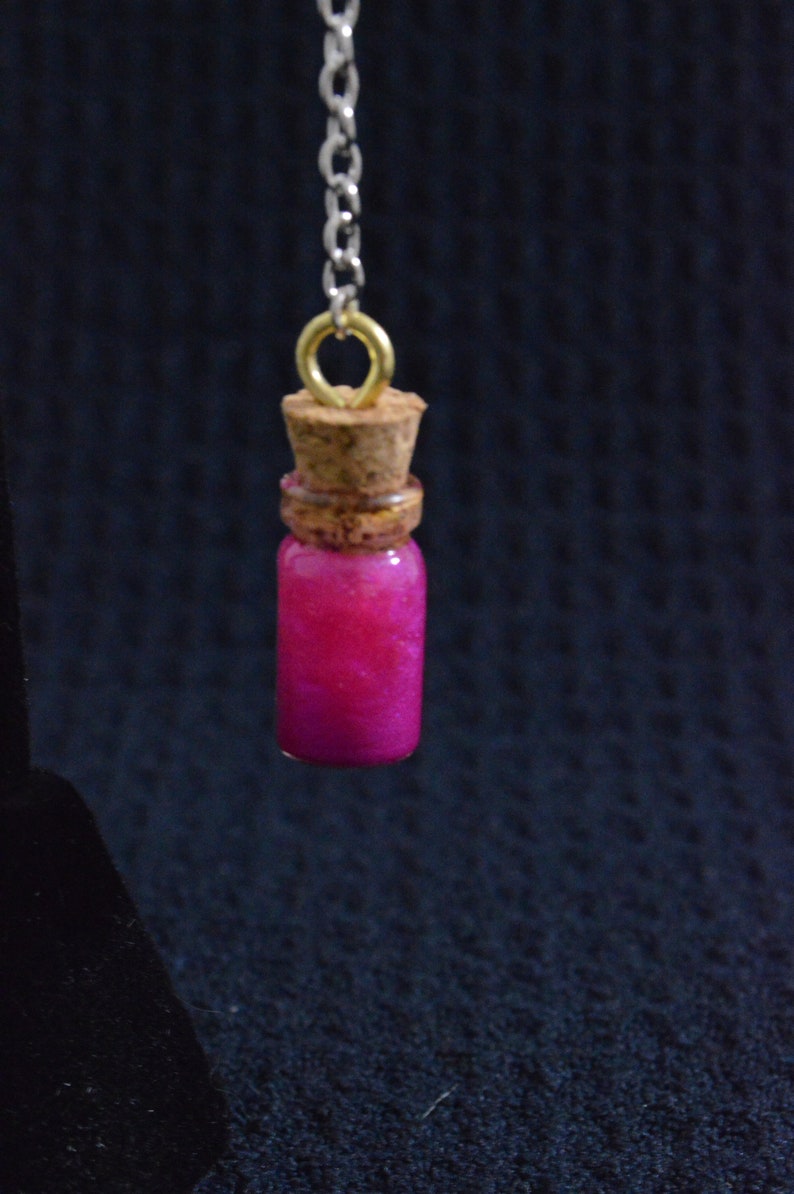 Magenta Glass Bottle Earrings