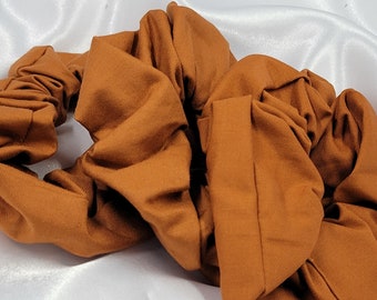 Bronze Cotton Scrunchies