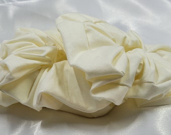 Ivory Cotton Scrunchies