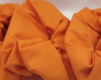 Orange Cotton Scrunchies