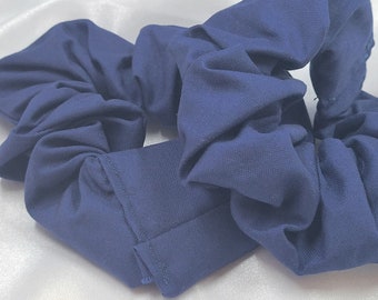 Indigo Cotton Scrunchies