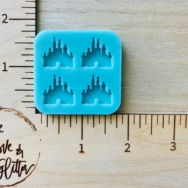 Castle Stud Earrings Silicone Mold for Resin, Castle Stud Earrings Mold, Castle Stud Earrings Resin Mold