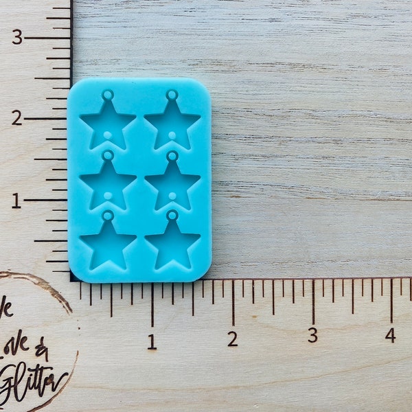 Stars Earrings Silicone Mold for Resin, 4th of July Resin Mold, Patriotic Resin Earrings mold, Star dangle earrings mold