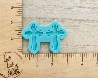 Cross Earrings Silicone Mold for Resin, Easter Earrings Mold, Religious Earrings Resin Mold, Cross Earrings Mold for Resin