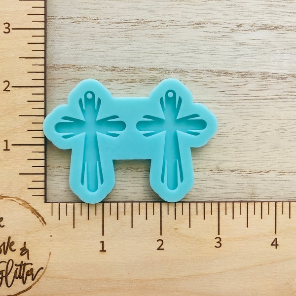 Cross Earrings Silicone Mold for Resin, Easter Earrings Mold, Religious Earrings Resin Mold, Cross Earrings Mold for Resin