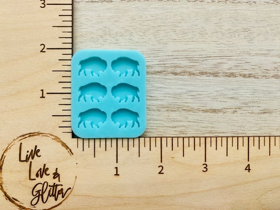 Bison Stud Earrings Silicone Mold for Resin, Buffalo Stud Earrings Mold, Bison Stud Earrings Resin Mold
