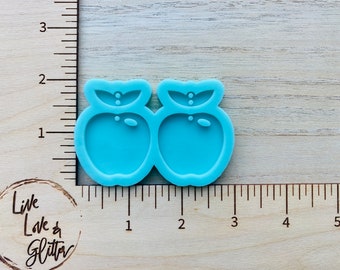 Apple Earrings Silicone Mold for Resin, Fruit Earrings Resin Mold, Teacher Appreciation Earrings Mold, Teacher Appreciation Gift