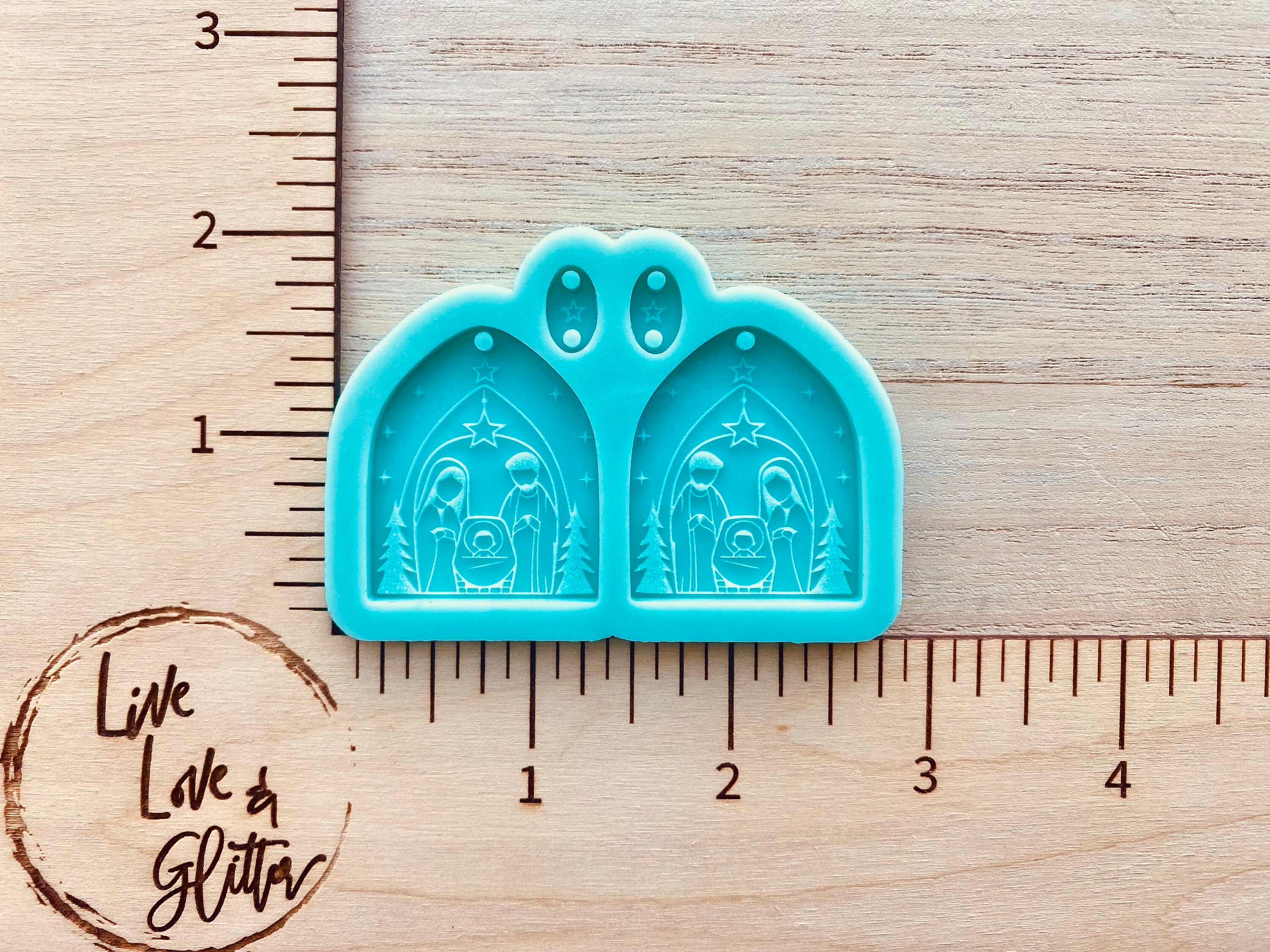 Silicone Mold for Resin/clay 4 Tiny Shells,mold for Earrings Studs 11 X 12  Mm 