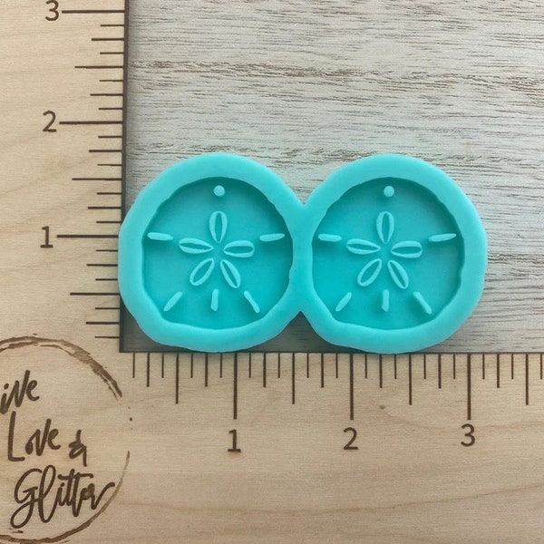 Sand Dollar Earrings Silicone Mold for Resin, Sand Dollar Dangle Earrings Mold, Sand Dollar Resin Mold, Summer Earrings Resin Mold