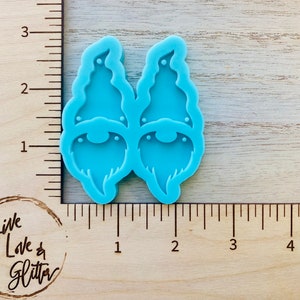 Gnome Dangle Earrings Silicone Mold for Resin, Christmas Earrings Resin Mold, Christmas Gnome Resin Earrings