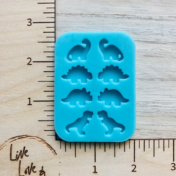 Dinosaur Stud Earrings Silicone Mold for Resin, Dino Stud Earrings Resin Mold, Dinosaur Earrings Epoxy Resin Mold