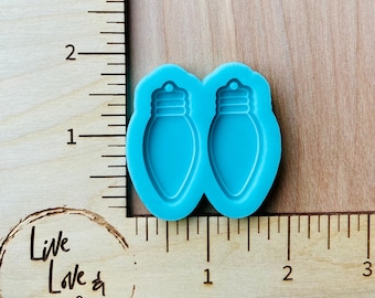 Christmas light Earrings Silicone Mold for Resin, Christmas light Earrings Resin Mold, Light bulb earrings, Christmas Light Resin Earrings