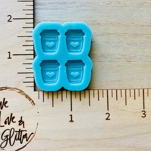 Coffee Cup Stud Earrings Silicone Mold for Resin, Coffee Cup Stud Earrings Mold, Coffee Cup Stud Earrings Resin Mold
