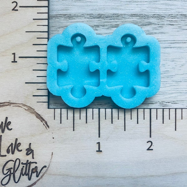 Puzzle Earrings Silicone Mold for Resin, Handmade Puzzle Silicone Mold, Dangle Earrings Silicone Mold, Resin Mold, Autism Awareness mold