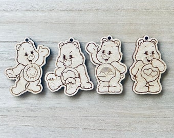 Bear Keychain Svg, Emotion Bear Svg, Happy Bear Svg, Sad Bear svg, Rainbow Bear Svg NOT A PHYSICAL ITEM Care tag, Pride tag, Laser Cut File