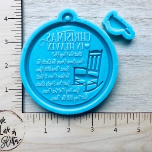 Christmas in Heaven Ornament Silicone Mold, Remembrance Ornament Silicone Mold for Resin, Christmas Ornament Resin Mold