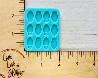 Christmas Light Stud Earrings Silicone Mold for Resin, Christmas Light Resin Mold, Christmas Light Resin Earrings
