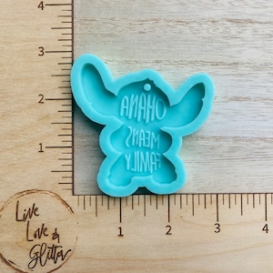 Ohana Means Family Stitch Inspired Silicone Mold For Resin , Resin Mold, Epoxy Resin Silicone Mold