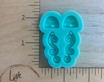 Jelly Fish Earrings Silicone Mold for Resin, Jelly Fish Dangle Earrings Mold, Jelly Fish Resin Mold, Summer Earrings Resin Mold