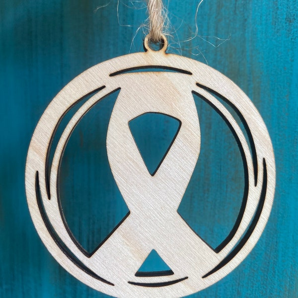 Awareness Ribbon Ornament Keychain Rearview Mirror Hanger Svg File NOT A PHYSICAL ITEM