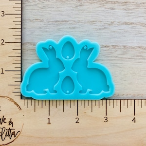 Easter Bunny Earrings Silicone Mold for Resin, Bunny Dangle Earrings Mold, Bunny Earrings Resin Mold, Easter Earrings Mold for Resin