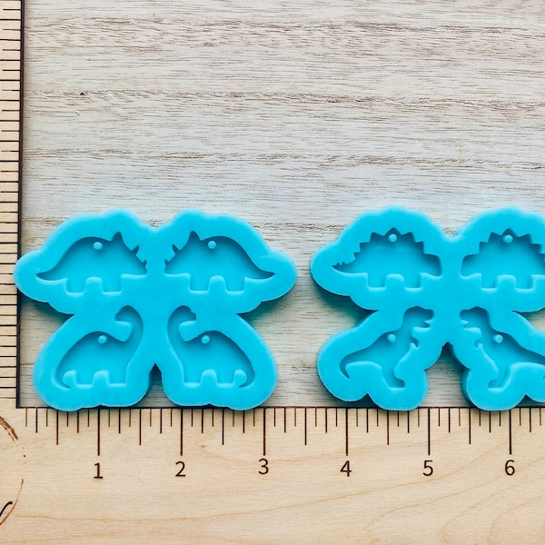 Dinosaur Dangle Earrings Silicone Mold for Resin, Dino Dangle Earrings Resin Mold, Dinosaur Earrings Epoxy Resin Mold