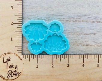 Seashell Earrings Silicone Mold for Resin, Seashell Dangle Earrings Mold, Seashell Resin Mold, Summer Earrings Resin Mold