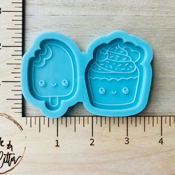 Popsicle and Cupcake Phone Grip Silicone Mold for Resin, Handmade Grippy mold, Phone Grip Holder, Badge Reel Resin mold