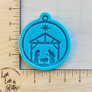 Nativity Ornament Silicone Mold for Resin, Christmas Ornament Resin Mold, Nativity Silicone mold