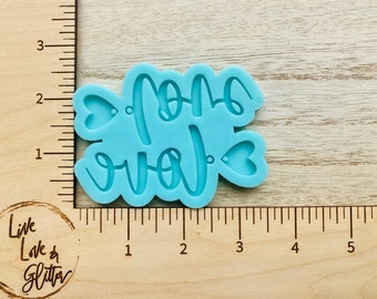 Valentines Earrings Silicone Mold for Resin, LOVE  Dangle Earrings Mold, Valentines Resin Mold, Heart Earrings Silicone Mold for Resin