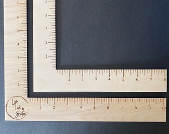 Righello in formato Svg, file laser righello, righello di misurazione in formato Svg, righello a forma di L in formato Svg, immagine Prop Svg, display in formato SVG, pollici righello in formato SVG, NON UN ARTICOLO FISICO