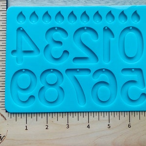 Birthday Number Earrings Silicone Mold for Resin, Birthday Numbers Earrings Resin Mold,  Birthday Candle Numbers Earrings Mold