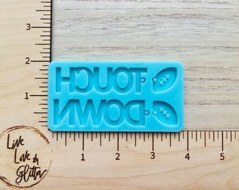 Touch Down Earrings Silicone Mold for Resin, Sports Earrings Mold, Football Resin Mold for Earrings, Football Mom Earrings Silicone mold