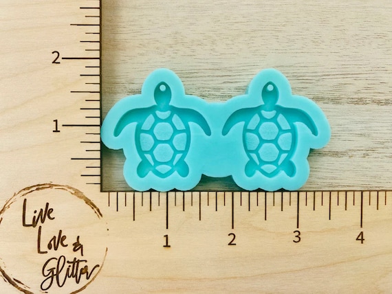 Sea Turtle Earrings Silicone Mold for Resin, Sea Turtle Dangle Earrings Mold, Sea Turtle Resin Mold, Summer Earrings Resin Mold
