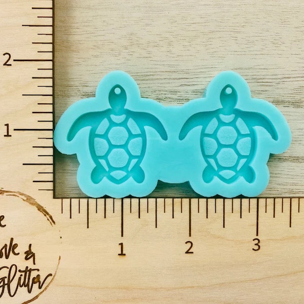 Sea Turtle Earrings Silicone Mold for Resin, Sea Turtle Dangle Earrings Mold, Sea Turtle Resin Mold, Summer Earrings Resin Mold