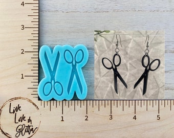 Scissors Earrings Silicone Mold for Resin, Scissors Earrings Resin Mold, Teacher Appreciation Earrings Mold, Crafter Gift