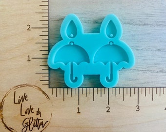 Umbrella Earrings Silicone Mold for Resin, Umbrella Dangle Earrings Mold, Umbrella Resin Mold, Summer Earrings Resin Mold