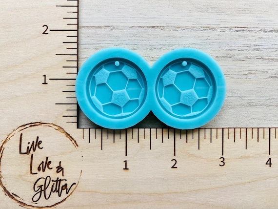 Soccer Ball Earrings Silicone Mold for Resin, Sports Earrings Mold, Soccer Ball Resin Mold for Earrings, Soccer Mom Earrings Silicone mold