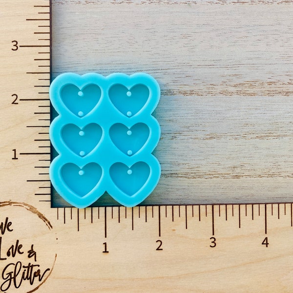 Valentines Earrings Silicone Mold for Resin, Valentines Dangle Earrings Mold, Valentines Resin Mold, Heart Earrings Silicone Mold for Resin