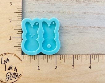Easter Bunny Earrings Silicone Mold for Resin, Bunny Dangle Earrings Mold, Bunny Earrings Resin Mold, Easter Earrings Mold for Resin