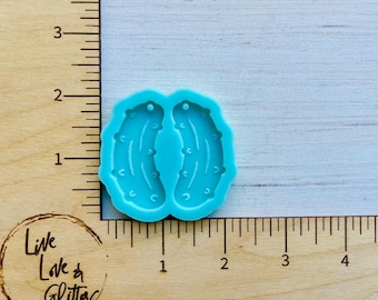 Pickle Earrings Silicone Mold for Resin, Just a Pickle Dill with it, Love Pickle Earrings Resin Mold, Just a Girl who Loves Pickles