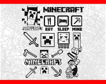 Minecraft Valentine Svg - Layered SVG Cut File