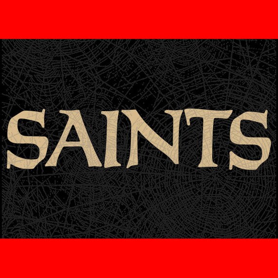 New Orleans Saints Font SVG Cut File // DxF // EPS // PDF // | Etsy