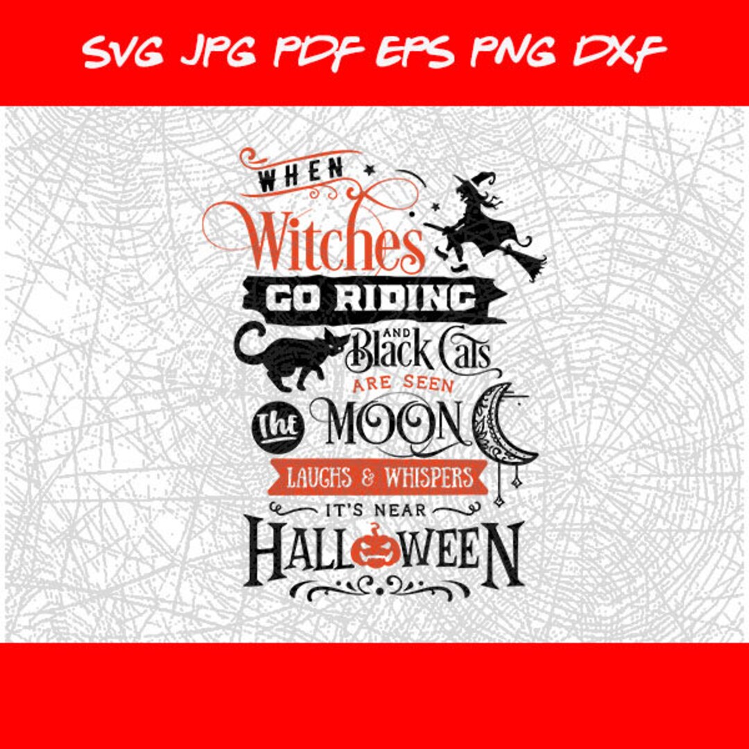 Witches Halloween Horror Fall Svg Digital Cut File // Dxf - Etsy