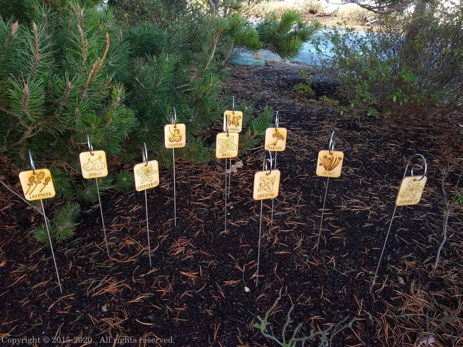 50 Garden Markers Laser Cut Laser Engraved Garden Labels Etsy